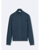 Cardigan zippé bleu outremer