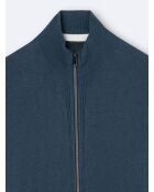 Cardigan zippé bleu outremer