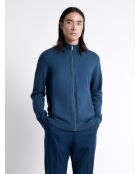 Cardigan zippé bleu outremer