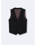 Gilet de costume bistretch noir