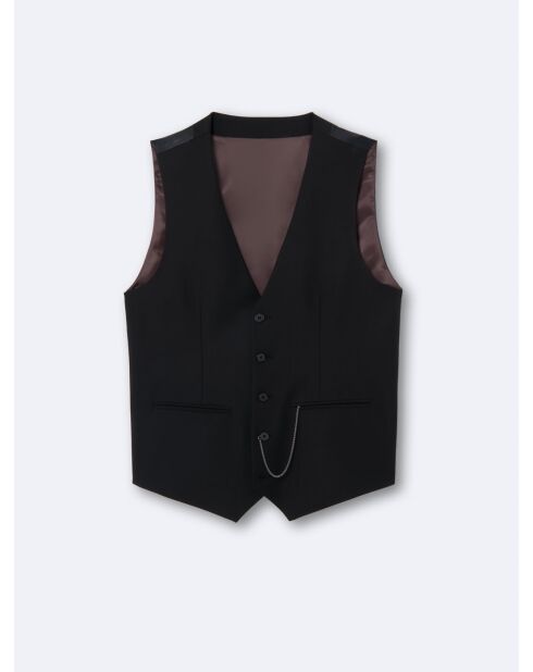 Gilet de costume bistretch noir