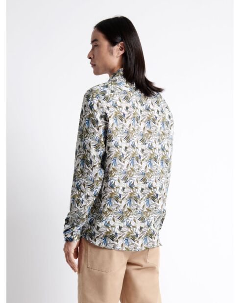 Chemise végétale 100% lin vert lichen