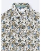 Chemise végétale 100% lin vert lichen