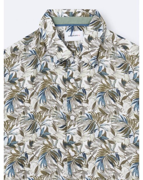 Chemise végétale 100% lin vert lichen