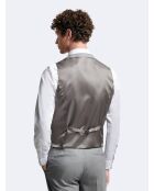 Gilet de costume 100% Laine gris chiné clair