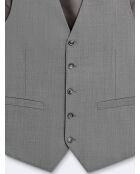 Gilet de costume 100% Laine gris chiné clair