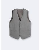 Gilet de costume 100% Laine gris chiné clair