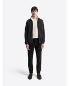 Cardigan à col zippé en laine mélangée choco