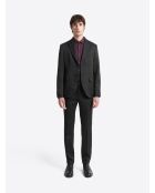 Pantalon de costume en jacquard noir