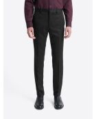 Pantalon de costume en jacquard noir