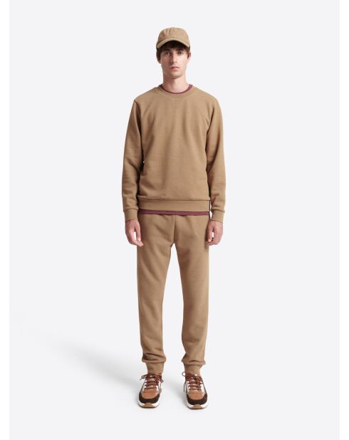 Pantalon homewear d'intérieur en Coton noisette