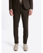 Pantalon de costume en matière recyclée chocolat