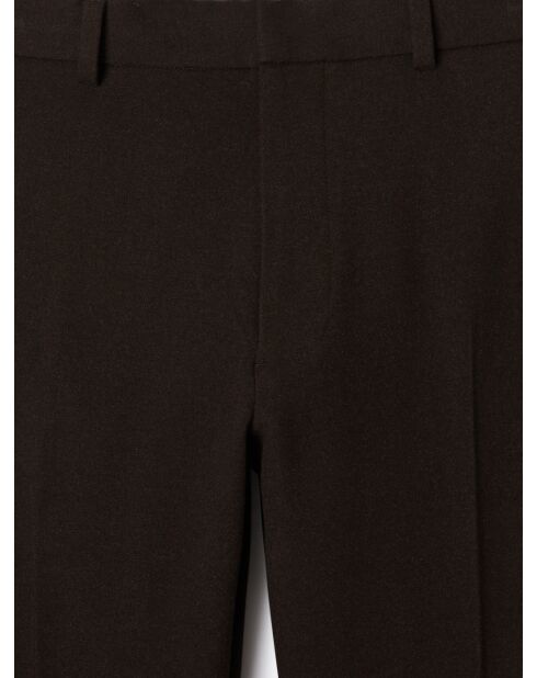 Pantalon de costume en matière recyclée chocolat