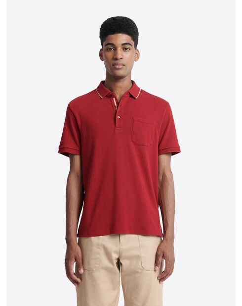 Polo manches courtes 100% Coton rouge ocre