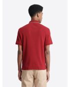 Polo manches courtes 100% Coton rouge ocre