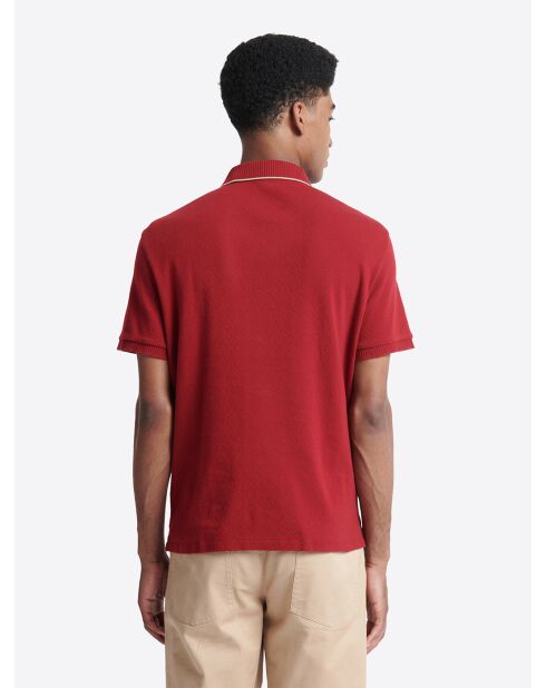 Polo manches courtes 100% Coton rouge ocre