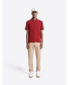 Polo manches courtes 100% Coton rouge ocre