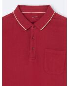 Polo manches courtes 100% Coton rouge ocre