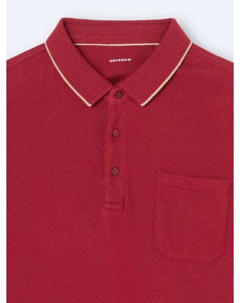 Polo manches courtes 100% Coton rouge ocre