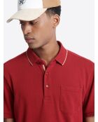 Polo manches courtes 100% Coton rouge ocre