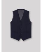 Gilet coordonnable en laine uni bleu marine