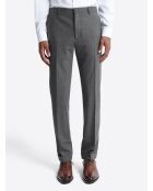 Pantalon de costume en laine peignée anthracite