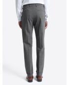 Pantalon de costume en laine peignée anthracite