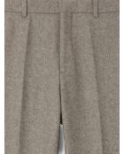 Pantalon de costume regular chiné taupe