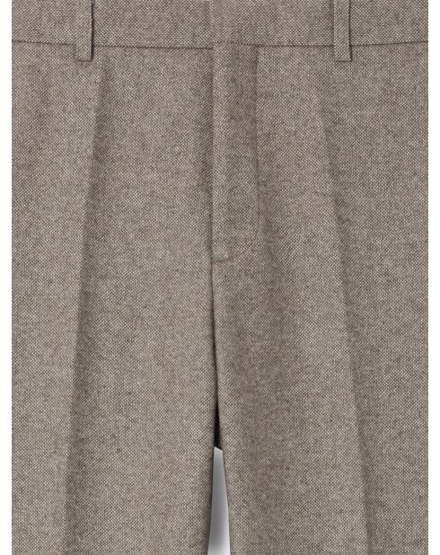 Pantalon de costume regular chiné taupe