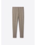 Pantalon de costume regular chiné taupe