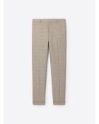 Pantalon de costume taille élastique beige gris