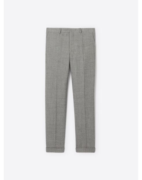 Pantalon de costume regular chiné gris souris