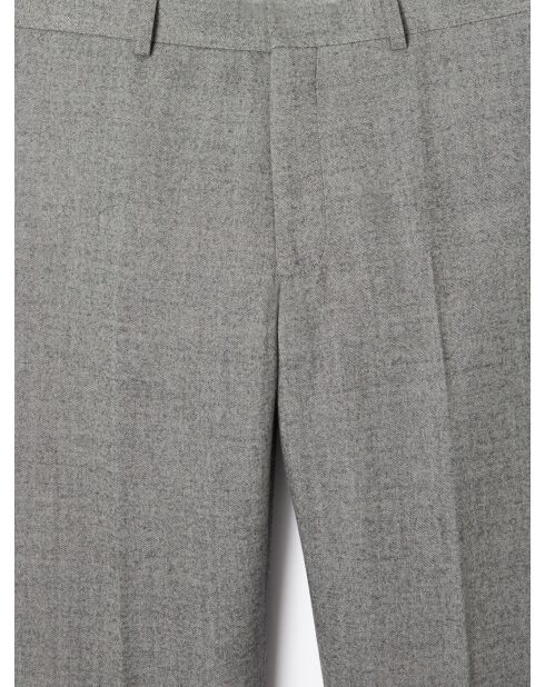 Pantalon de costume regular chiné gris souris