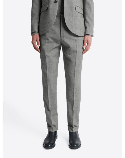 Pantalon de costume regular chiné gris souris