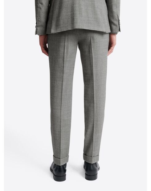 Pantalon de costume regular chiné gris souris