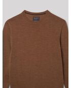 Pull col rond 100% Laine mérinos camel