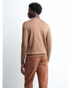 Pull col rond 100% Laine mérinos camel