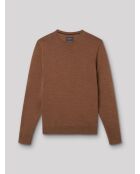 Pull col rond 100% Laine mérinos camel