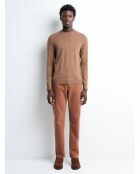 Pull col rond 100% Laine mérinos camel