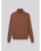 Pull col roulé 100% Laine mérinos camel