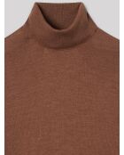 Pull col roulé 100% Laine mérinos camel