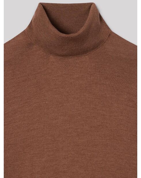 Pull col roulé 100% Laine mérinos camel
