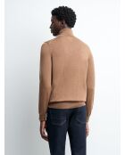 Pull col roulé 100% Laine mérinos camel
