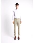 Pantalon de costume bistretch beige doux