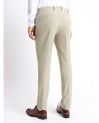Pantalon de costume bistretch beige doux