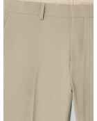 Pantalon de costume bistretch beige doux
