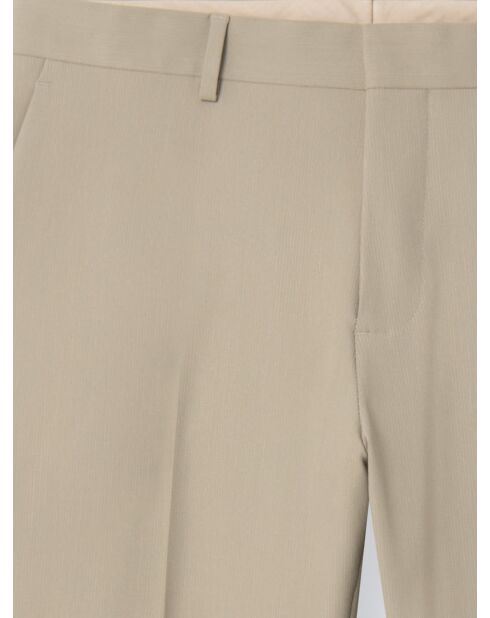 Pantalon de costume bistretch beige doux