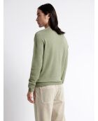 Pull col rond en 100% Coton bio vert amande