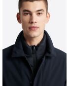 Parka col chemise 2 en 1 bleu marine