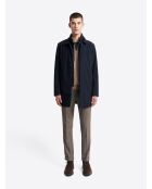 Parka col chemise 2 en 1 bleu marine